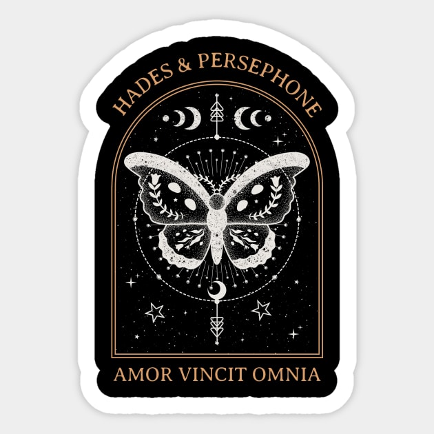 hades and persephone greek mythology bookish dark cottagecore poet Sticker by OutfittersAve